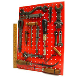 Antique OLD TOOL WALL DECOR Lot of 16 TOOLS on PEG BOARD Millers Falls DISSTON +