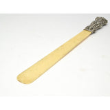 Antique HALLMARKED STERLING SILVER & BONE PAGE TURNER by H.M., "GARNKIRK" c.1903