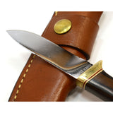 Vintage GERBER CUSTOM "MODEL C300B" KNIFE 3" Fixed Blade WOOD HANDLE Orig Sheath