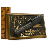 Antique JOHN ROYLE & SONS "CUTTERS THAT CUT" Solid Brass PROMO SAMPLE! Machinist