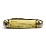 Vintage MINIATURE POCKET KNIFE 1-3/8" w/ 7/8" Blade MOTHER OF PEARL SCALES Japan