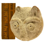 Ancient PRE-COLUMBIAN INDIAN WARRIOR HEAD Small 2" Pottery Shard TAINO or MAYAN