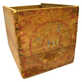 Vintage BINLEY WOODEN TEA CRATE Wood Box (NO Lid) ORANGE PEKOE Sri Lanka CEYLON