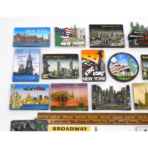 Lot of 26 NEW YORK-NYC POLY-RESIN FRIDGE MAGNETS Refrigerator Magnet NO DOUBLES!