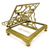 VTG/Antique SOLID BRASS SHEET MUSIC and/or BOOK STAND Collapsible DESKTOP-STYLE
