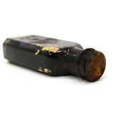 Vintage ACE OF SPADES 3.5oz SHOE POLISH BOTTLE (empty) w/ ORIGINAL CAP Patina!!