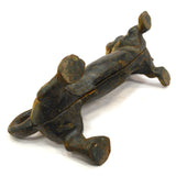 Vintage CAST IRON DACHSHUND BOOT SCRAPER 15" Doorstop SHOE SCRAPE Superb Patina!