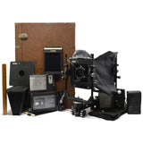 Vintage CAMBO 4X5 MONORAIL CAMERA w/ Wide Angle Bag & Extras! + CUSTOM WOOD CASE