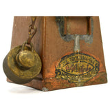 Antique COPPER OIL CAN Unusual TAPERED BODY by "MATOI" of TOKYO, JAPAN Patina!!