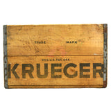 Vintage KRUEGER BREWING CO. BEER & ALES WOODEN CRATE Wood Box NEWARK, NJ c.1937