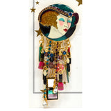 Excellent! LUNCH AT THE RITZ "LET'S MAKE-UP" PIN 'Carte Du Jour' PENDANT Brooch