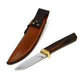 Vintage GERBER CUSTOM "MODEL C300B" KNIFE 3" Fixed Blade WOOD HANDLE Orig Sheath