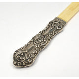 Antique HALLMARKED STERLING SILVER & BONE PAGE TURNER by H.M., "GARNKIRK" c.1903