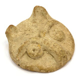 Ancient PRE-COLUMBIAN INDIAN WARRIOR HEAD Small 2" Pottery Shard TAINO or MAYAN