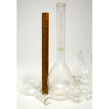 Mixed PYREX & KIMAX LAB GLASS Lot of 6 ROUND-BOTTOM FLASKS Pear 2-NECK Florence+