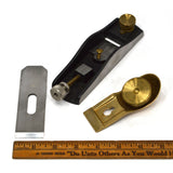 Sleek! LIE NIELSEN 'ADJUSTABLE MOUTH BLOCK PLANE' No. 60-1/2 Bronze/Brass (L-N)