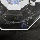 Vintage RUBY RED 'CUT-TO-CLEAR CRYSTAL' GOBLET Signed "BARTHMANN 1978 100/53"