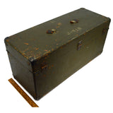 Vintage BELL & HOWELL WOOD CHEST Army/Navy? EYEMO FILM MAGAZINES BOX Rare PATINA