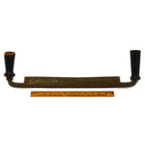 Antique LARGE 'SMALL-OFFSET' DRAW KNIFE 14" Blade JAPANNED WOOD HANDLES c.1850