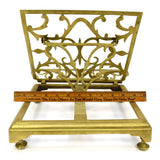 VTG/Antique SOLID BRASS SHEET MUSIC and/or BOOK STAND Collapsible DESKTOP-STYLE