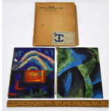 Antique SALESMAN SAMPLE(?) Painted Tile/Panel "COLUMBIAN ART METAL WORKS" (8of8)