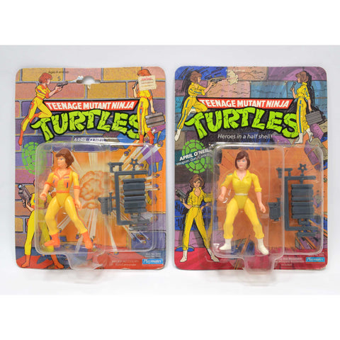 New on Card TMNT APRIL FIGURE Lot of 2 TEENAGE MUTANT NINJA TURTLES No 5000/5000