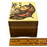 Vintage REUGE MUSIC BOX Stickered "EJB" Switzerland Made LITTLE GIRL w/ UMBRELLA