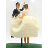 Vintage SWISS REUGE MUSIC BOX/DOME Rare! "WEDDING MARCH" Dancing Bride & Groom!