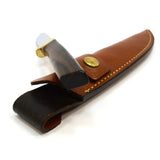 Vintage GERBER CUSTOM "MODEL C300B" KNIFE 3" Fixed Blade WOOD HANDLE Orig Sheath