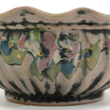 Antique WELLER POTTERY LOUELLA FINGER BOWL 4-1/2" Ruffle Lip MATTE GLAZED c.1915