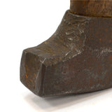 Antique UNBRANDED CARPENTER'S ADZE Hand/Elbow HALF HEAD Coopers Adz RICH PATINA!