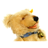 STEIFF "TEDDY BABY" BEAR Rare 1930 Replica #0176/29 w/ COLLAR & BELL 11" Blonde