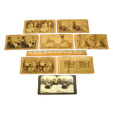 Antique STEREOSCOPE CARD Lot of 8 "UNDERWOOD" STEREOVIEWS Strohmeyer & Wyman WAR