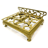 VTG/Antique SOLID BRASS SHEET MUSIC and/or BOOK STAND Collapsible DESKTOP-STYLE
