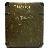 Vintage BELL & HOWELL WOOD CHEST Army/Navy? EYEMO FILM MAGAZINES BOX Rare PATINA