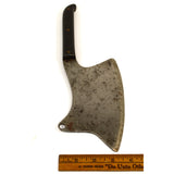 GORGEOUS! Antique BUTCHER'S KNIFE Italian? MEAT CLEAVER Unbranded CARBON STEEL!