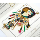 Excellent! LUNCH AT THE RITZ "LET'S MAKE-UP" PIN 'Carte Du Jour' PENDANT Brooch