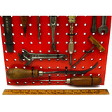 Antique OLD TOOL WALL DECOR Lot of 16 TOOLS on PEG BOARD Millers Falls DISSTON +