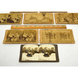 Antique STEREOSCOPE CARD Lot of 8 "UNDERWOOD" STEREOVIEWS Strohmeyer & Wyman WAR