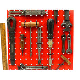 Antique OLD TOOL WALL DECOR Lot of 16 TOOLS on PEG BOARD Millers Falls DISSTON +