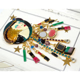 Excellent! LUNCH AT THE RITZ "LET'S MAKE-UP" PIN 'Carte Du Jour' PENDANT Brooch