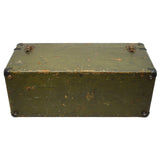 Vintage BELL & HOWELL WOOD CHEST Army/Navy? EYEMO FILM MAGAZINES BOX Rare PATINA