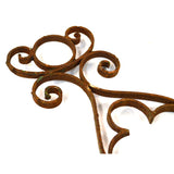 Salvaged CAST IRON GATE INSERT Fence Part RUSTED & BENT Altered Art or REPURPOSE