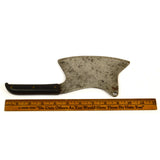 GORGEOUS! Antique BUTCHER'S KNIFE Italian? MEAT CLEAVER Unbranded CARBON STEEL!