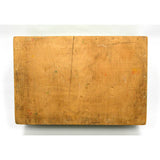 VTG/Antique WOOD TRINKET CHEST Old Green WOODEN FOLK ART BOX Hand-Painted Horse