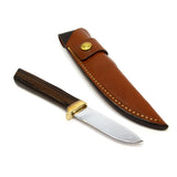 Vintage GERBER CUSTOM "MODEL C300B" KNIFE 3" Fixed Blade WOOD HANDLE Orig Sheath