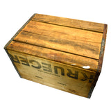 Vintage KRUEGER BREWING CO. BEER & ALES WOODEN CRATE Wood Box NEWARK, NJ c.1937