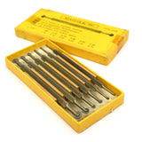 Vintage BERGEON No. 1897 DOUBLE ROLLER-CUTTERS Set of 6 Swiss WATCHMAKERS TOOLS
