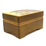 Vintage REUGE MUSIC BOX Stickered "EJB" Switzerland Made LITTLE GIRL w/ UMBRELLA