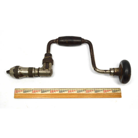 Antique STANLEY No 923-8" BIT BRACE Cocobolo Handles c1905 EGGBEATER TYPE DRILL